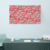 Elegantes Blumenmuster-Rose Petal-Muster Banner (Messeveranstaltung)
