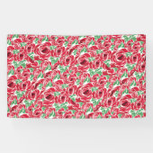 Elegantes Blumenmuster-Rose Petal-Muster Banner (Horizontal)