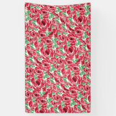 Elegantes Blumenmuster-Rose Petal-Muster Banner (Vertikal)