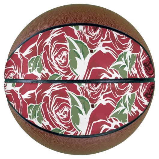 Elegantes Blumenmuster-Rose Petal-Muster Basketball (Vorderseite)