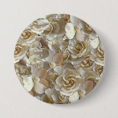 Elegantes Blumenmuster-Rose Petal-Muster Button (Vorderseite)