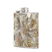 Elegantes Blumenmuster-Rose Petal-Muster Flachmann (Links)