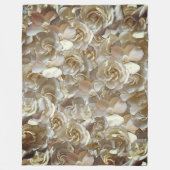 Elegantes Blumenmuster-Rose Petal-Muster Fleecedecke (Vorderseite)