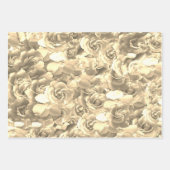 Elegantes Blumenmuster-Rose Petal-Muster Geschenkpapier Set (Vorderseite 2)