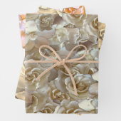 Elegantes Blumenmuster-Rose Petal-Muster Geschenkpapier Set (Beispiel)