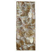 Elegantes Blumenmuster-Rose Petal-Muster Geschenktüte Für Weinflaschen (Rückseite)