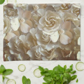 Elegantes Blumenmuster-Rose Petal-Muster Geschirrtuch (Gefaltet)