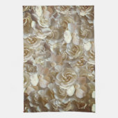 Elegantes Blumenmuster-Rose Petal-Muster Geschirrtuch (Vertikal)