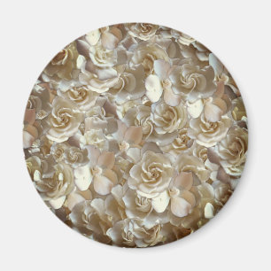 Elegantes Blumenmuster-Rose Petal-Muster Magnet