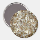 Elegantes Blumenmuster-Rose Petal-Muster Magnet (Vorderseite/Rückseite)