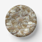 Elegantes Blumenmuster-Rose Petal-Muster Pappteller (Vorderseite)