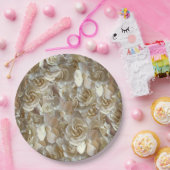 Elegantes Blumenmuster-Rose Petal-Muster Pappteller (Party)