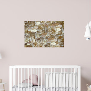 Elegantes Blumenmuster-Rose Petal-Muster Poster