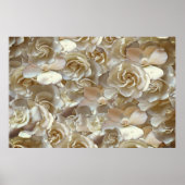 Elegantes Blumenmuster-Rose Petal-Muster Poster (Vorne)