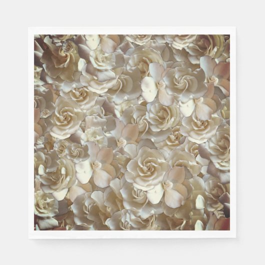 Elegantes Blumenmuster-Rose Petal-Muster Serviette (Vorderseite)