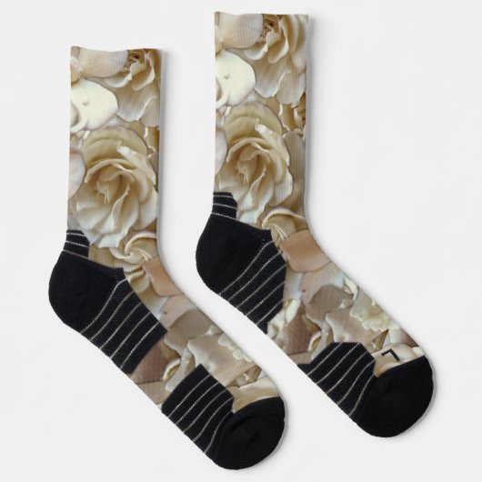 Elegantes Blumenmuster-Rose Petal-Muster Socken (Rechts)
