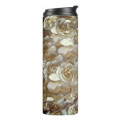 Elegantes Blumenmuster-Rose Petal-Muster Thermosbecher (Nach links gedreht)