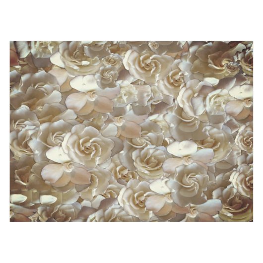 Elegantes Blumenmuster-Rose Petal-Muster Tischdecke (Vorderseite (Horizontal))