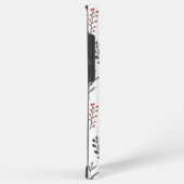 Elegantes Blumenmuster - Rotes und Schwarzes Botan Samsung Galaxy Hülle (Rechte Seite)