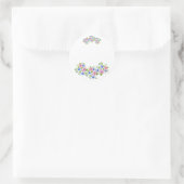 Elegantes Blumenmuster Runder Aufkleber (Tasche)