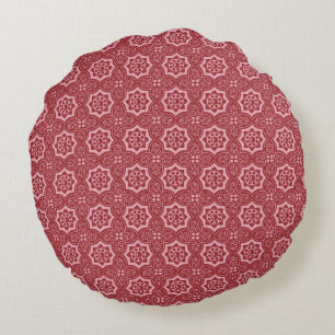 Elegantes Blumenmuster Rundes Kissen