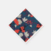 Elegantes Blumenmuster Serviette (Ecke)