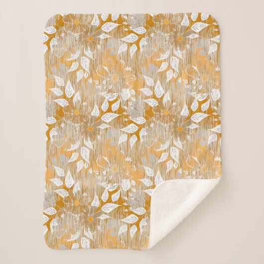 Elegantes Blumenmuster. Sherpadecke (Vorderseite)