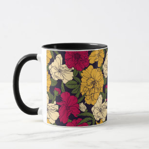 Elegantes Blumenmuster Tasse