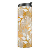 Elegantes Blumenmuster. Thermosbecher (Nach links gedreht)