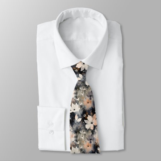 Elegantes Blumenmuster Trend Botanisch Krawatte (Gebunden)