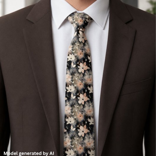 Elegantes Blumenmuster Trend Botanisch Krawatte