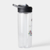 Elegantes Blumenmuster Trinkflasche (Rechts)