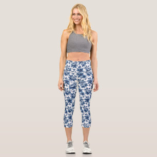 Elegantes Blumenmuster Vintage Peonies Capri Leggings