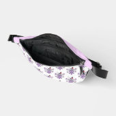 Elegantes Blumenmuster violett lila grau Bauchtasche (Offen)