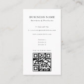 Elegantes Blumenmuster Visitenkarte (Rückseite)