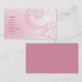 Elegantes Blumenmuster Visitenkarte (Vorne/Hinten)