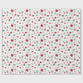 Elegantes Blumenmuster von Red Green Geschenkpapier (Flach)