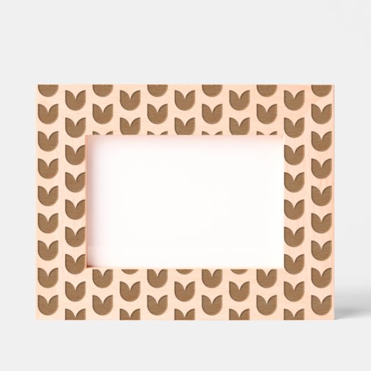 Elegantes Blumenmuster von Tulips Geätzte Rahmen (Vorderseite)