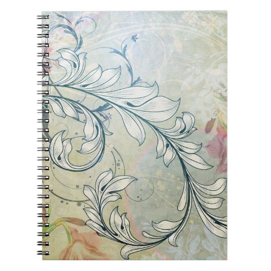 Elegantes BlumenNotebook Notizblock (Vorderseite)