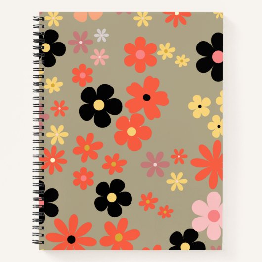 Elegantes BlumenNotebook Notizblock (Vorderseite)