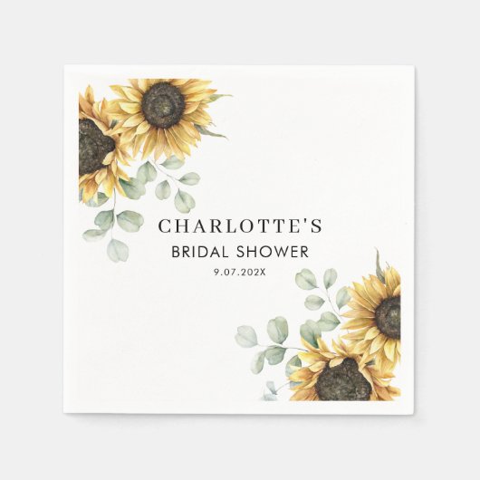 Elegantes Blumenpapier für das Brautparty Serviette (Vorderseite)