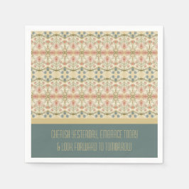 Elegantes Blumenpapier Serviette