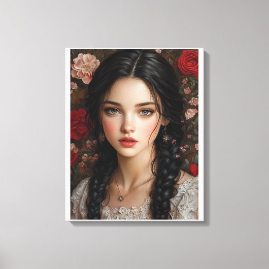 Elegantes Blumenportrait Leinwanddruck (Vorderseite)