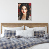 Elegantes Blumenportrait Leinwanddruck (Insitu (Schlafzimmer))