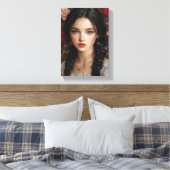 Elegantes Blumenportrait Leinwanddruck (Insitu (Schlafzimmer))