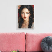 Elegantes Blumenportrait Leinwanddruck (Insitu (Wohnzimmer))