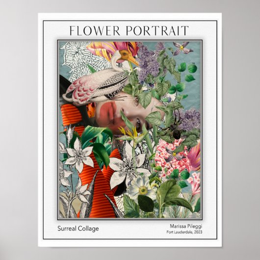 Elegantes Blumenportrait Poster (Vorne)