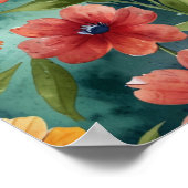 Elegantes Blumenposter Poster (Ecke)