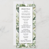 Elegantes Blumenprogramm in weißer Farbe (Rückseite)