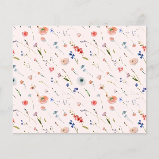 Elegantes Blumenratgeber und Wünsche für Brautpart (Rückseite)